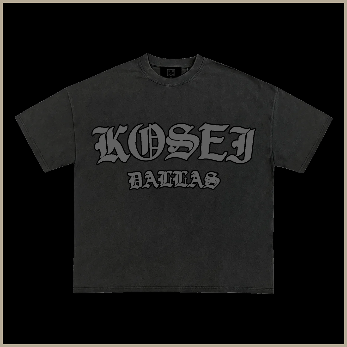 KOSEI "ROYAL" VINTAGE BLACK TEE