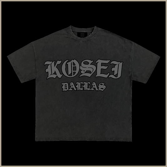 KOSEI "ROYAL" VINTAGE BLACK TEE